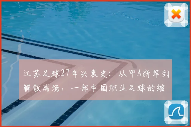 江苏足球27年兴衰史：从甲A新军到解散离场，一部中国职业足球的缩影